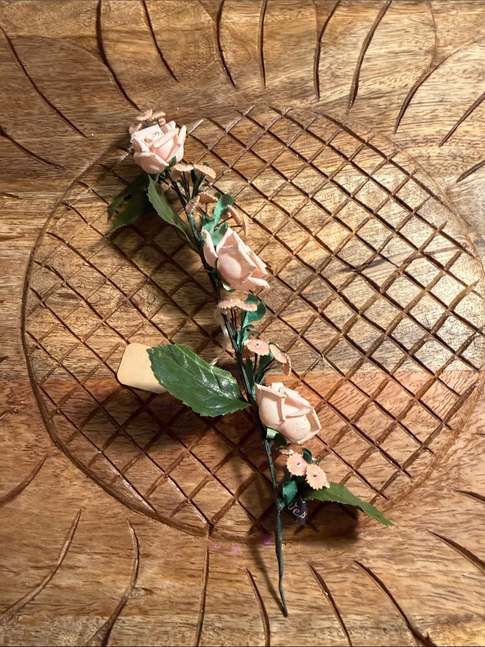 Handcrafted Pink Floral Rose Stem Decorative Japan Accent Single strand